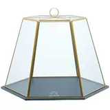 Artesa Glasglocke Zum Servieren Mit Schieferplatte - Anthracite / Gold - One Size