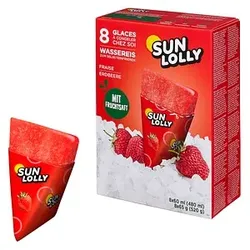SUN LOLLY Wassereis Erdbeere 8x 60,0 ml