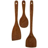 Holzspatel zum Kochen Hochtemperaturbeständige Antihaft-Kochschaufel mit langem Griff Holzspatel-Löffel-Set