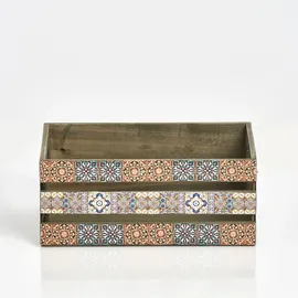 Zeller Deko-Kiste Mosaik 32 x 22 x 13,5 cm 1-tlg. braun