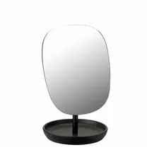 Stelton Spiegel Fjord, Black, 25 cm, schwarz
