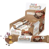 PhD Nutrition Smart Bar Protein Riegel 12 x 64g Zartbitter-Mokka - High Protein Snack mit 20g Eiweiß und wenig Zucker, Makrofreundlicher Eiweißriegel