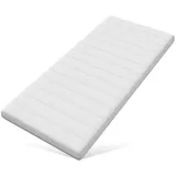 Hiazurm, Topper Topper Matratzentopper 7-Zonen Komfort, 8cm, 8 cm hoch, (Atmungsaktiv, Rutschfest, Topper für Kinder und Erwachsene, Orthopädische Taschenfederkernmatratze, matratzenauflage, Matratze 90x200 cm), INTEGRIERTER TOPPER weiß 90 cm x 200 cm x 8 cm