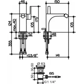 Keuco Edition 11 Einhebel-Bidetmischer Verchromt 51109010000