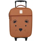 Vadobag Trolley "Kidzroom Current Legend", Kinder, Gr. B/H/T: 32cm x 42cm x 11cm, braun, Polyester, bedruckt, Koffer, mit niedlichem Bären-Gesicht