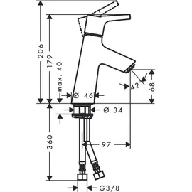 Hansgrohe Talis S 80 CoolStart Einhandmischer 72014000