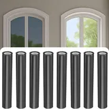 ideoon 8er-Set Sichtschutzfolie grau-matt, 60 x 200 cm - selbstklebende Fensterfolie mit UV-Schutz - hitzereduzierend & ideal für Fenster, Büro & Wohnräume