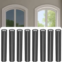 ideoon 8er-Set Sichtschutzfolie grau-matt, 60 x 200 cm - selbstklebende Fensterfolie mit UV-Schutz - hitzereduzierend & ideal für Fenster, Büro & Wohnräume