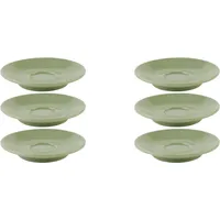 APS 6er Set Espressountertasse -SNUG-", grün, H:2cm Ø:11,5cm, Porzellan,