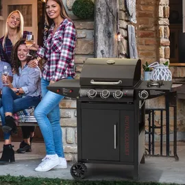 Royal Gourmet Gasgrill 3+1 Brenner schwarz
