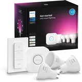 Philips Hue White & Color Starterpack mit 3 Lampen + Bridge + Dimmer