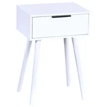 KESPER Nachtschrank mit Schublade 40 x 30 x 59 cm Weiß