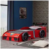 aea Spielbett Rennwagen 90 x 200 cm Kunststoff rot