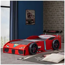 aea Spielbett Rennwagen 90 x 200 cm Kunststoff rot