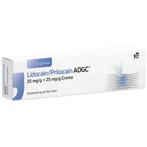Zentiva Pharma GmbH Lidocain/Prilocain ADGC 25 mg/g + 25 mg/g Creme