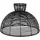 StarTrading Lampenschirm rund wetterfest Rattanoptik f.E27 Fassungen D:47cm schwarz