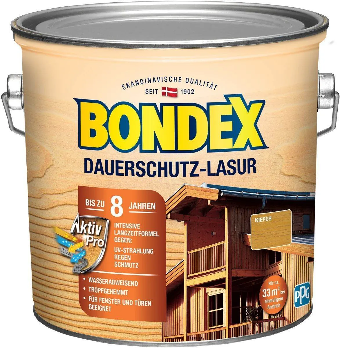 BONDEX Dauerschutz-Lasur Außen, Holzfarbe, 0,75 - 4 l, 12 Farben, Holzschutz