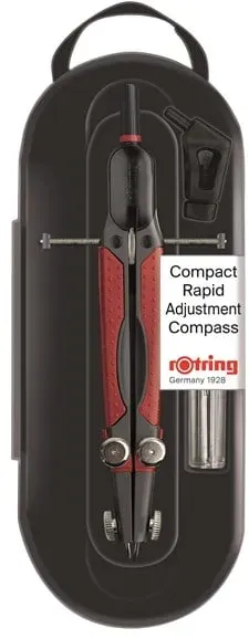 rOtring Rapid Kompakt Schnellverstellzirkel | 360mm | mit Minen