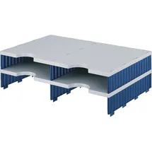 Styro Sortierstation Styrodoc grau/blau mit 4 Fächer