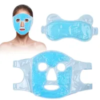 Kühlende Gel Gesichtsmaske Beauty Wiederverwendbar, Kühlmaske Gesicht mit Klettverschluss, Eis Augenmaske, Heiße Maske, Schlafmaske Eismaske für Augenringe entfernen/Reduziert Schwellungen/Hautpflege