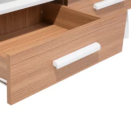 Beliani Alloa Braun Weiß Holzwerkstoff 100 x 45 x 60 cm