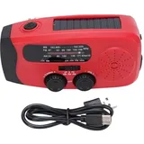 Garosa Notfall-Kurbelradio, 2000 MAh, Solar-Powerbank mit LED-Taschenlampe und NOAA-Wetterwarnung für Camping, Wandern, Outdoor