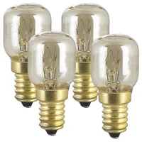 Luminea Backofenlampen 4er-Set E14 T26 25 W warmweiß