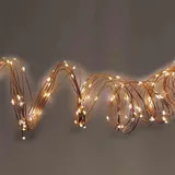 FHS International LED Kupferdrahtkette 10 m Warmweiß