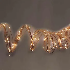 FHS International LED Kupferdrahtkette 10 m Warmweiß