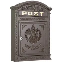 Moritz Briefkasten Englischer Postkasten zur Wandmontage braun Nostalgie Antik Stil