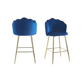SalesFever Arielle Barhocker 52 x 100 cm Dunkelblau