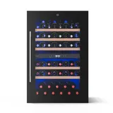 Klarstein Illuminosa Einbau-Weinkühlschrank Dualzone UV-Schutz, 143 Liter 57 Flaschen 60 cm 57 Flaschen