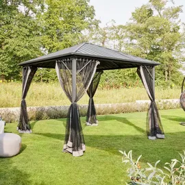 Home Deluxe LED Solar Pavillon Azur 3 x 3 m schwarz