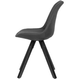 KADIMA DESIGN Esszimmerstuhl Grau, Echtholz, Stativgestell, 49x87x52 cm, Esszimmer, Stühle, Esszimmerstühle, Vierfußstühle