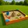 BestLivings Sandkasten mit Abdeckung braun