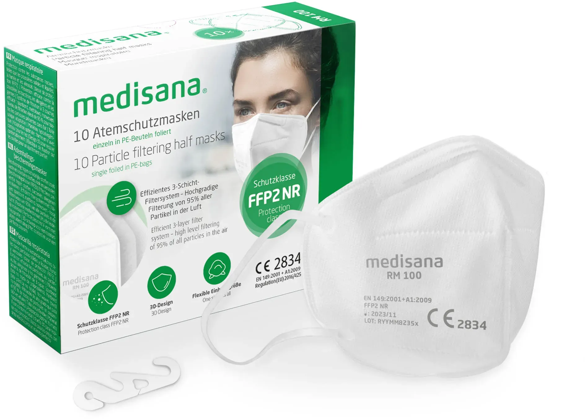 RM 100 | FFP2 Maske - 400 Stück - weiß