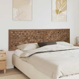 vidaXL Kopfteil Wandmontiert Natur Massivholz Teak