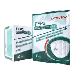 LEIKANG® FFP2 NR Atemschutzmaske ohne Ventil 1 Karton = 50 Boxen = 1000 Stück, einzeln verpackt