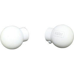 Gardinenstangen-Endstück Endstück Kugel für Ø 20 mm, SCHÖNER WOHNEN LAMINAT, (2-St), Serie Einzelprogramm Leon Ø 20 mm weiß