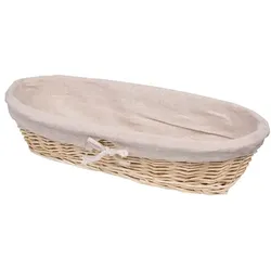 METRO PROFESSIONAL Brotkorb, Weide/Baumwolle, 15 x 40 cm, oval, natur
