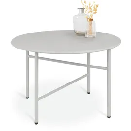 bomoe Beistelltisch Hellgrau Metall 53 x 36 cm