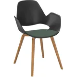 Esszimmerstuhl FALK Eiche Furnier dunkelgrün
