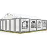 TOOLPORT Partyzelte 5 x 8 m inkl. 4 Seitenteile Grau/Weiß