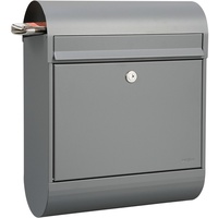 Mefa Ruby 866 Briefkasten Basaltgrau  RAL 7012  mit integrierter Zeitungsbox