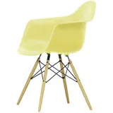 Vitra - Eames Plastic Armchair DAW RE, Esche honigfarben / citron (Filzgleiter basic dark)