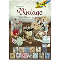 Folia Motivblock Vintage Designpapier 24 x 34 cm 26 Blatt