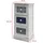 Mobili Rebecca Nachtschrank Rebecca 60 x 25 x 30 cm Blau/Grau/Weiß