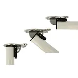 MS Beschläge® abklappbares Tischbein Möbelfuss Tischfuss 710mm (Weiss)