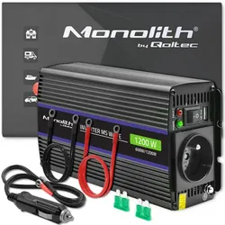 Qoltec Monolith, Auto-Wechselrichter, Automatisch / Innen, 12 V, 600 W, 230 V, D
