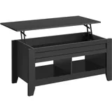 Yaheetech Couchtisch Höhenverstellbar Beistelltisch Wohnzimmertisch mit Ablagefach Holz Sofatisch Lift-up Kaffeetisch für Wohnzimmer, Schwarz
